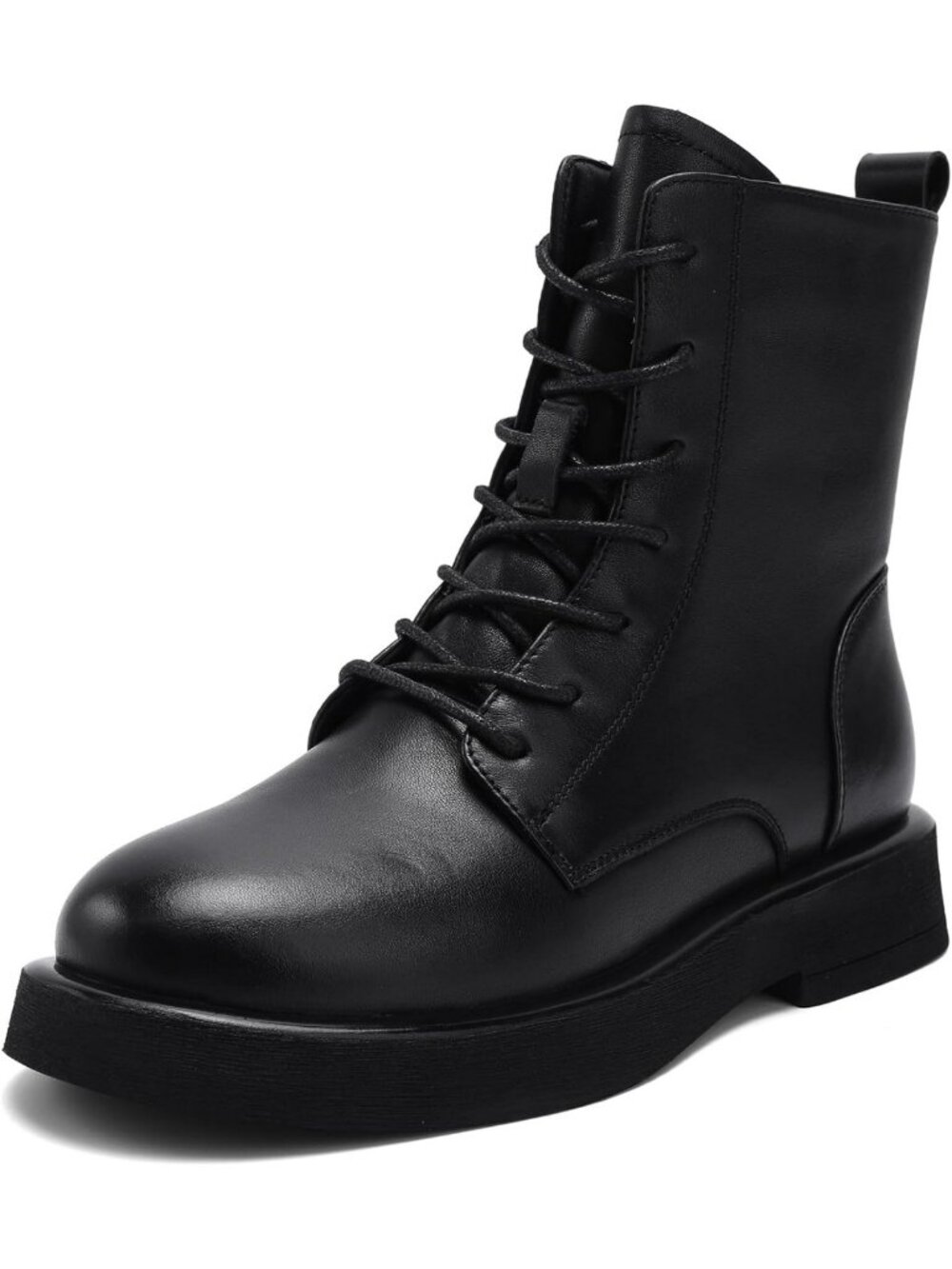Cozy Fleece Lined Lace-Up Side Zip Winter Ankle Boots for Women - Stylish & Warm